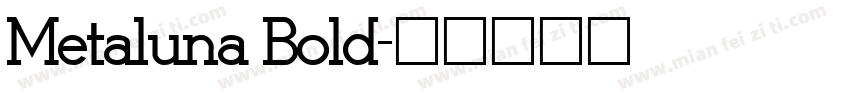 Metaluna Bold字体转换